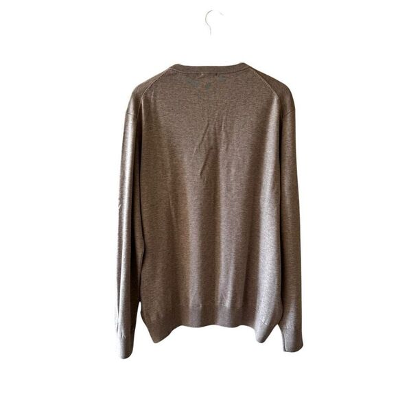 Facconable Tan Beige V-Neck Jumper Soft Minimalist Office SZ XXL #2385 - Picture 6 of 14